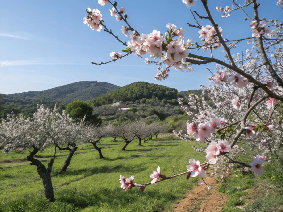 Almendros en flor: la belleza de la primavera ibicenca en tu recorrido